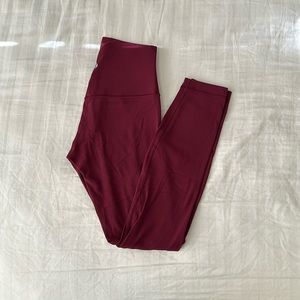 Lululemon align pant 25 leggings size 2 athletic sporty high-rise deep ruby
